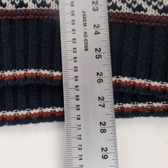 Tommy Hilfiger Men's Sweater Navy/Cream/Red Knit Wool Diamond Pattern, Large - Picture 8 of 8